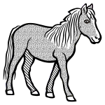 horse - lineart